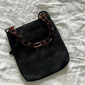 Madewell black suede purse